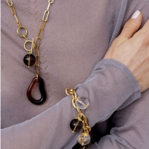 COLLANA PLUMB- pietra ambra