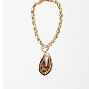 COLLANA PLUMB CHAIN- ambra