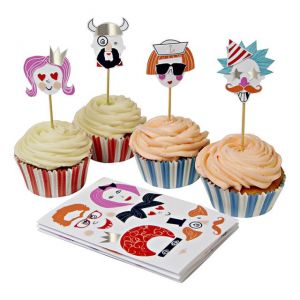 Meri Meri KIT PER CUPCAKE FACCINE DIVERTENTI